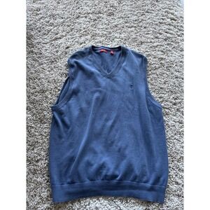 Vintage Blue Mens Izod Sweater Vest‎ Size XL
